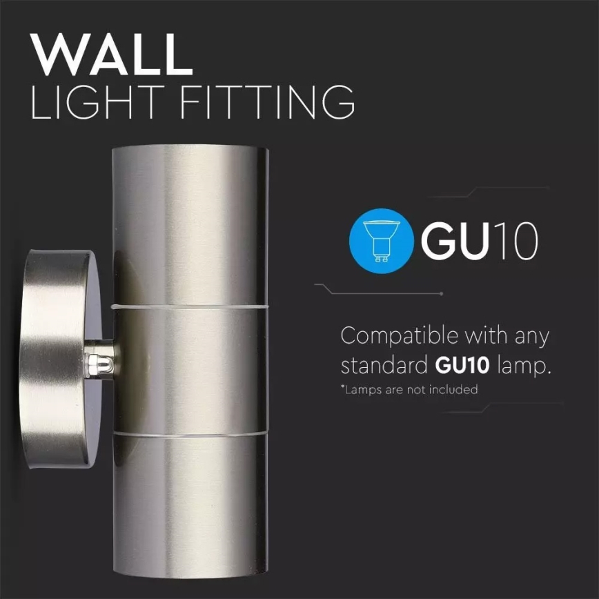 Udendørs væglampe 2xGU10/35W/230V IP44