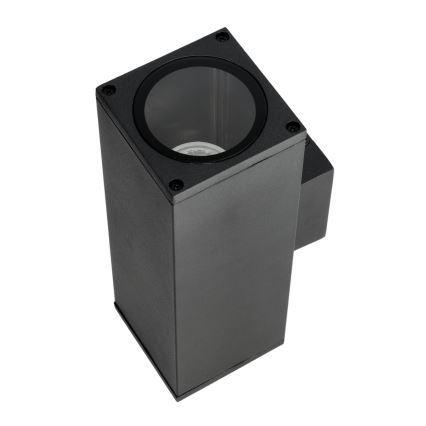 Udendørs væglampe 2xGU10/35W/230V IP54 kantet sort