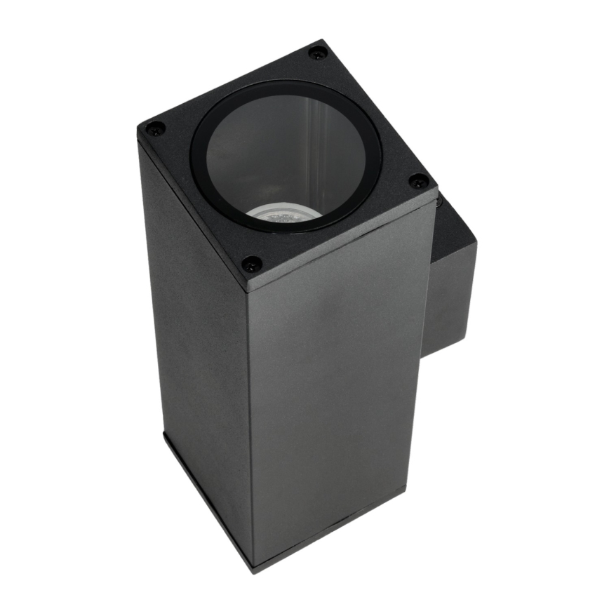 Udendørs væglampe 2xGU10/35W/230V IP54 kantet sort