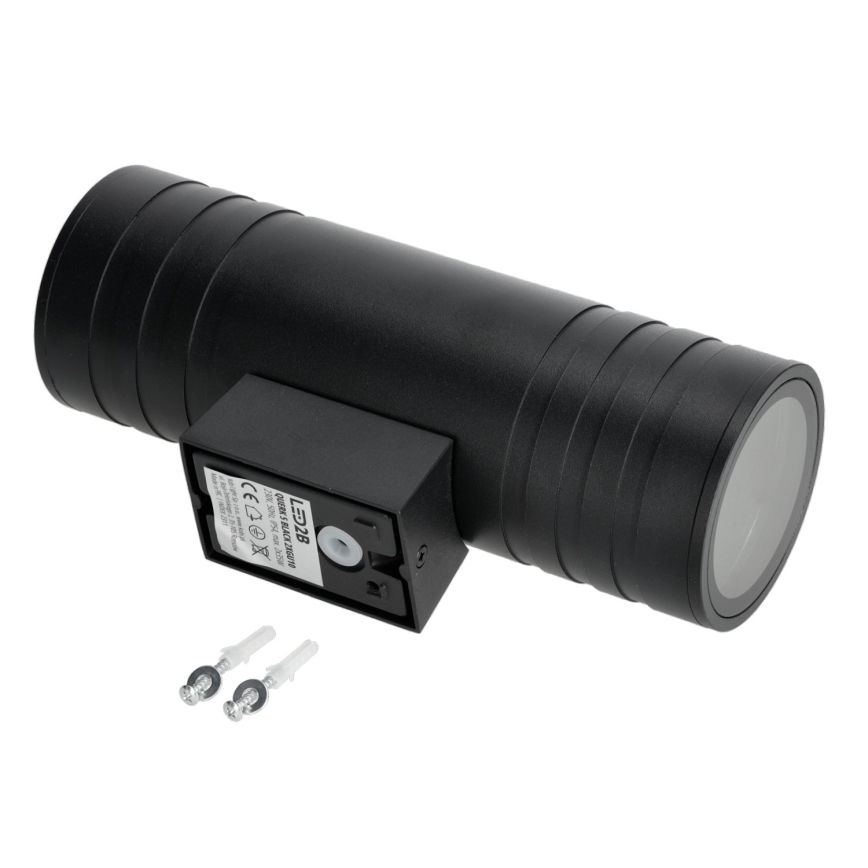 Udendørs væglampe 2xGU10/35W/230V IP54 rund sort