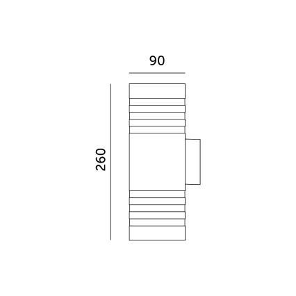 Udendørs væglampe 2xGU10/35W/230V IP54 rund sort