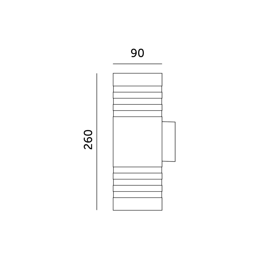 Udendørs væglampe 2xGU10/35W/230V IP54 rund sort