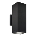 Udendørs væglampe 2xGU10/35W/230V IP54 sort