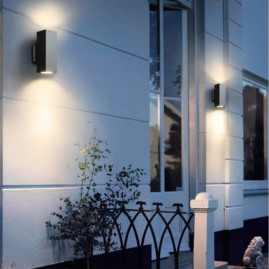 Udendørs væglampe 2xGU10/35W/230V IP54 sort