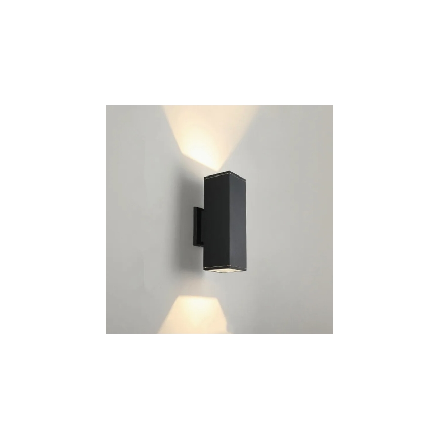 Udendørs væglampe 2xGU10/35W/230V IP54 sort