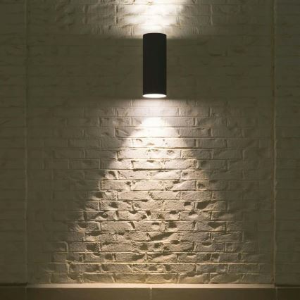 Udendørs væglampe 2xGU10/40W/230V IP54 sort