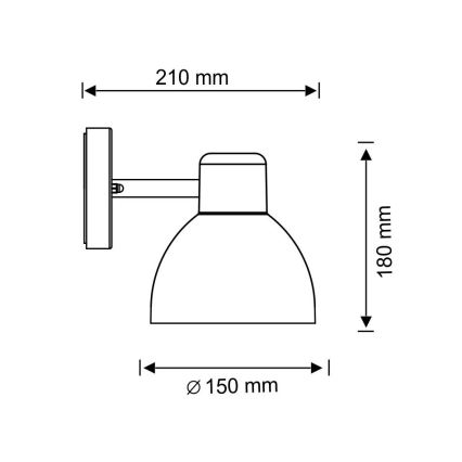 Udendørs væglampe ARNE 1xE27/10W/230V IP44