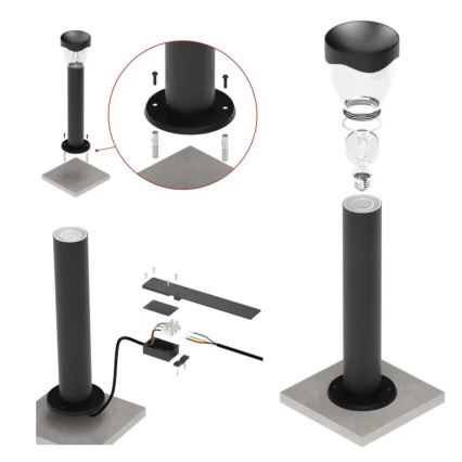 Udendørs væglampe ARTEO 1xE27/15W/230V IP44