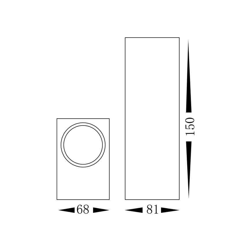 Udendørs væglampe BOKA 2xGU10/60W/230V IP44 sort