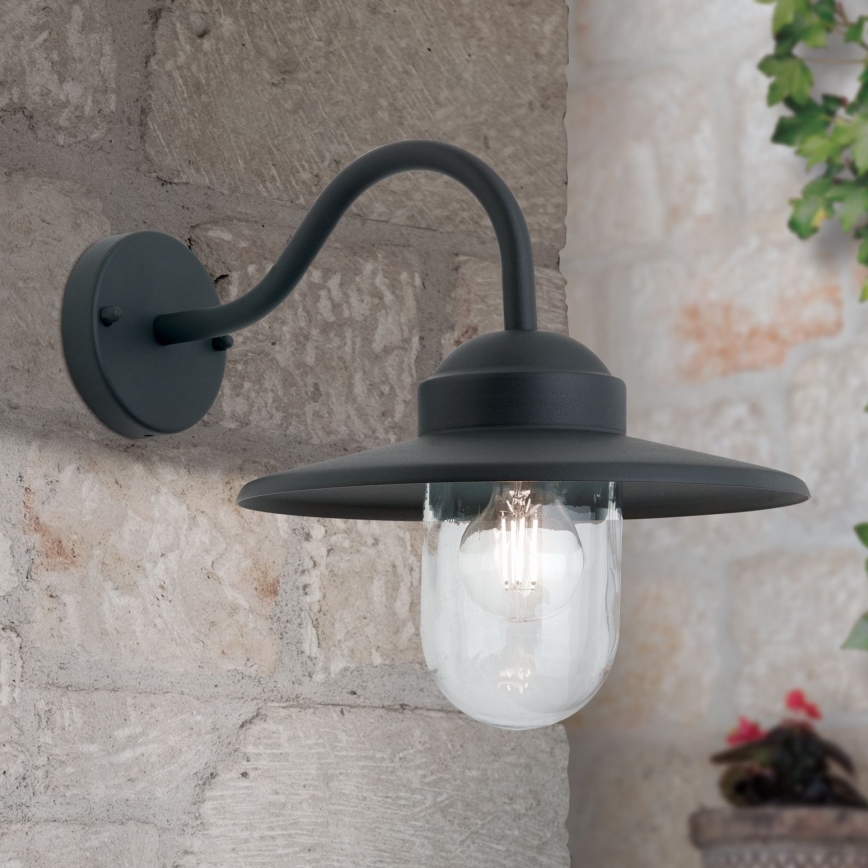 Udendørs væglampe EDWARD 1xE27/60W/230V IP44 sort