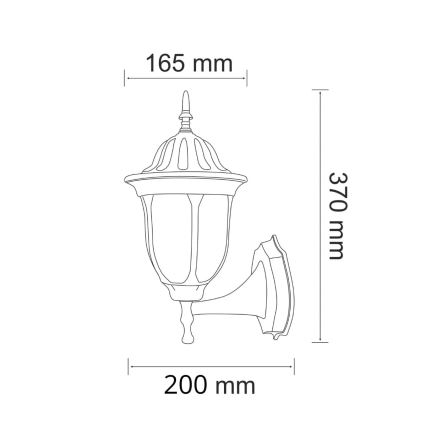 Udendørs væglampe FLORENCJA 1xE27/20W/230V IP43