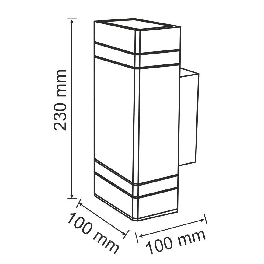 Udendørs væglampe GILBERT 2xGU10/10W/230V IP44