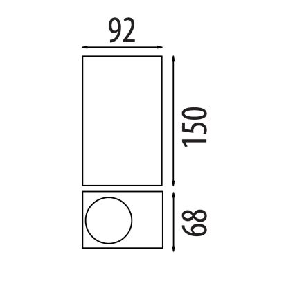 Udendørs væglampe GUBE-S 2xGU10/7W/230V IP44