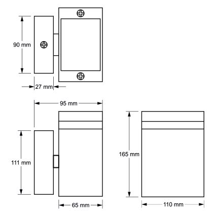 Udendørs væglampe LITEK 1xGU10/35W/230V IP44