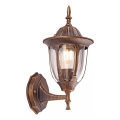 Udendørs væglampe MANOEL 1xE27/15W/230V IP44 bronzefarvet patina