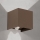 Udendørs væglampe med bevægelses- og skumringssensor CUBE-S LED/13W/230V IP54 brun