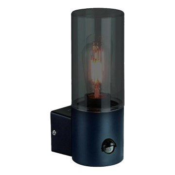 Udendørs væglampe med bevægelsessensor HARLEM 1xE27/60W/230V IP44 sort