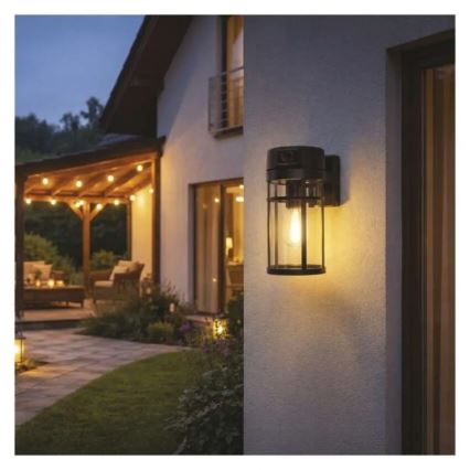 Udendørs væglampe med kamera GOSMART 1xE27/15W/230V Wi-Fi IP44