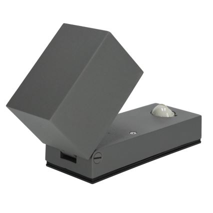 Udendørs væglampe med sensor QUAZAR 1xGU10/35W/230V IP44 grå