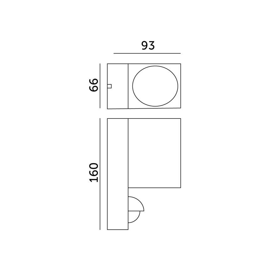 Udendørs væglampe med sensor QUAZAR 1xGU10/35W/230V IP44 grå