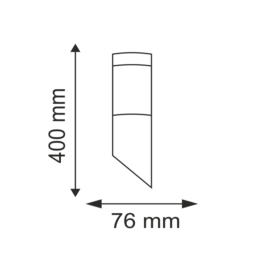 Udendørs væglampe OSLO 1xE27/10W/230V IP44