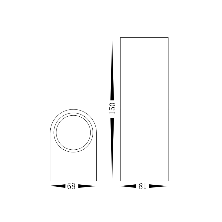 Udendørs væglampe OVALIS 2xGU10/35W/230V IP44 sort