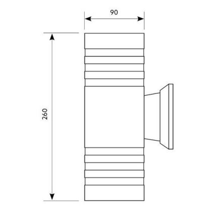 Udendørs væglampe QUAZAR5 2xGU10/50W/230V IP44