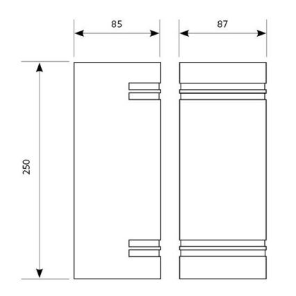 Udendørs væglampe QUAZAR7 2xGU10/11W/230V IP44 sort