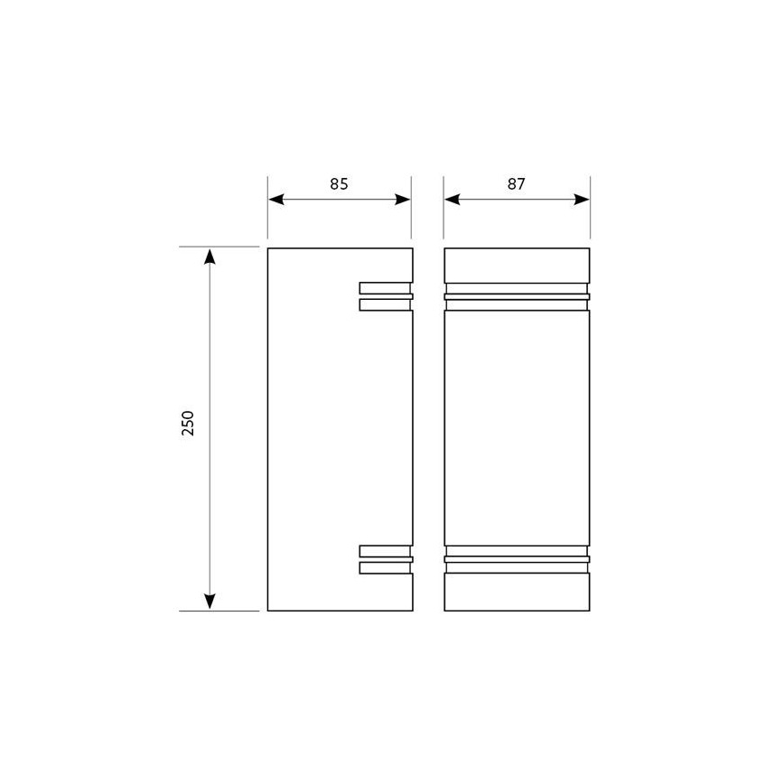 Udendørs væglampe QUAZAR7 2xGU10/11W/230V IP44 sort