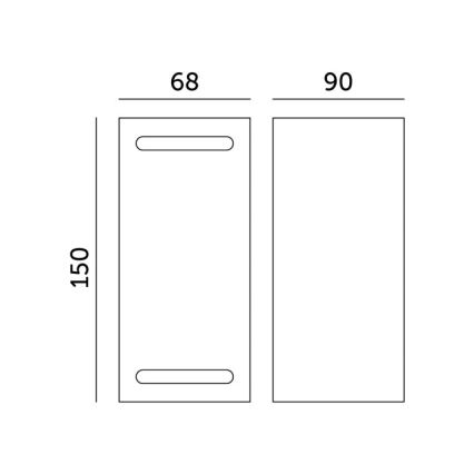 Udendørs væglampe QUERK 2xGU10/35W/230V IP54 15 cm sort