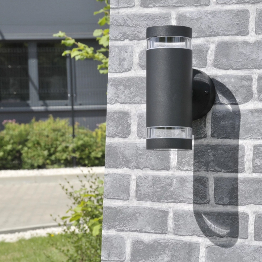 Udendørs væglampe RINO 2xGU10/12W/230V IP54 sort