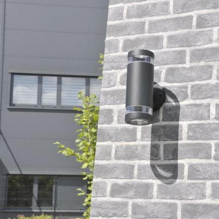 Udendørs væglampe RINO 2xGU10/12W/230V IP54 sort