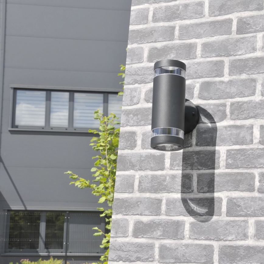 Udendørs væglampe RINO 2xGU10/12W/230V IP54 sort