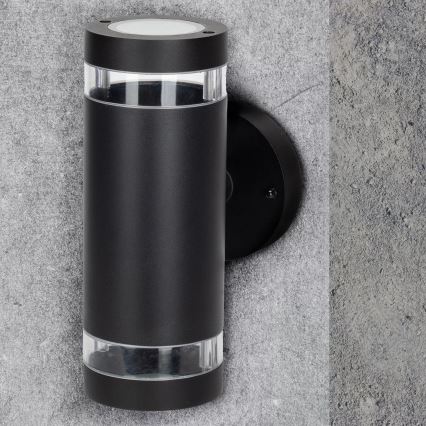 Udendørs væglampe RINO 2xGU10/12W/230V IP54 sort