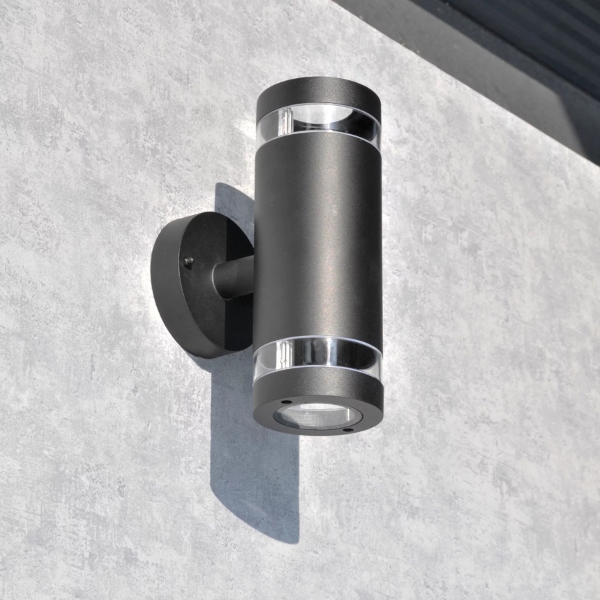 Udendørs væglampe RINO 2xGU10/12W/230V IP54 sort