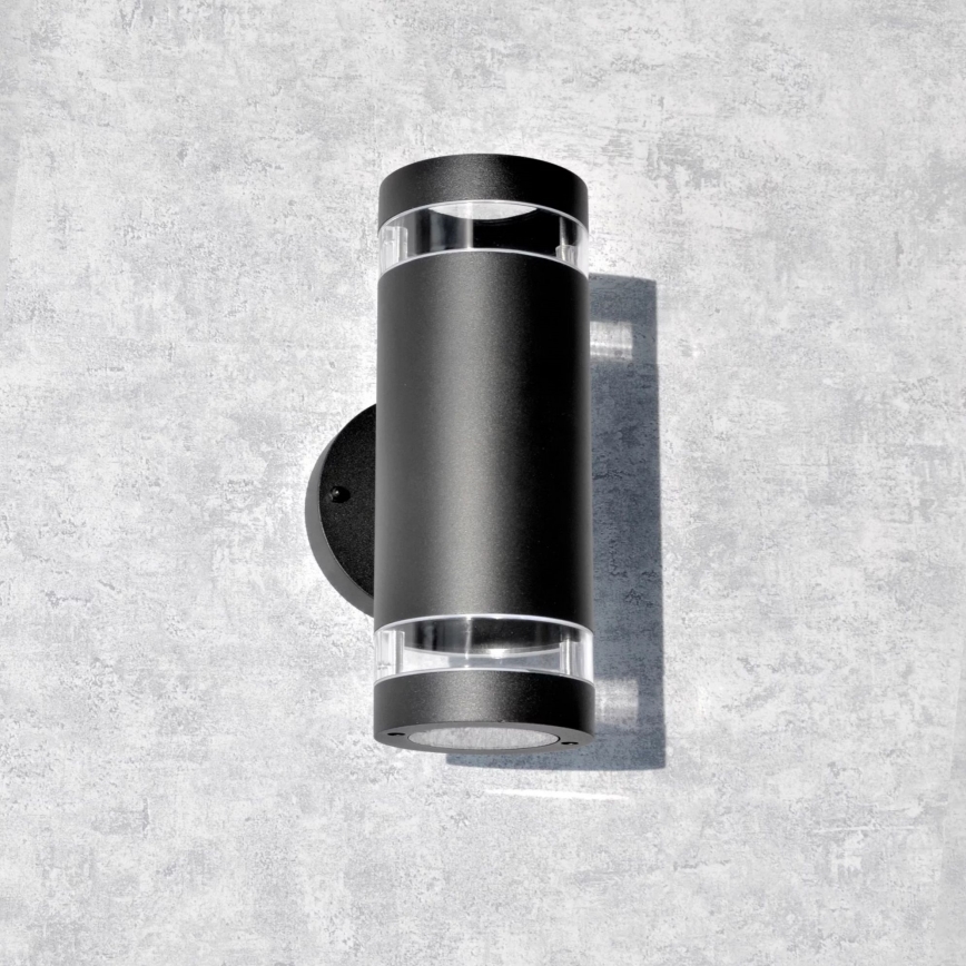 Udendørs væglampe RINO 2xGU10/12W/230V IP54 sort