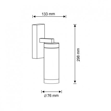 Udendørs væglampe SPECTRA 1xE27/10W/230V IP44