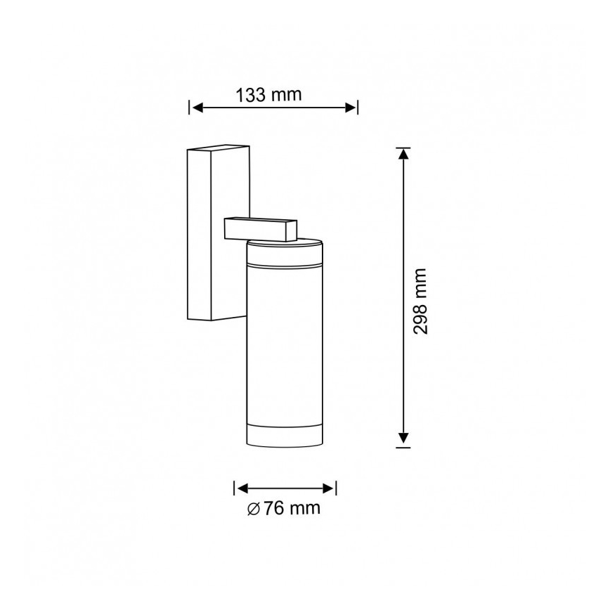 Udendørs væglampe SPECTRA 1xE27/10W/230V IP44