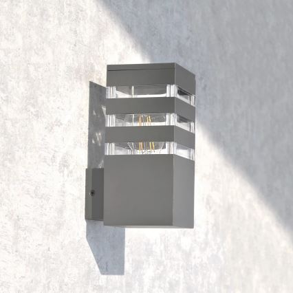 Udendørs væglampe TEKSAS 1xE27/12W/230V IP44 antracit