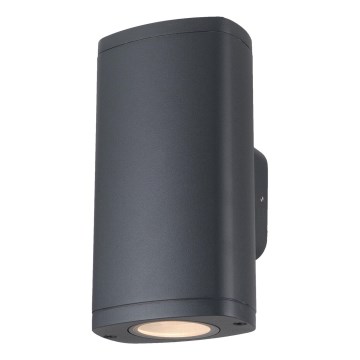 Udendørs væglampe ZEVI 2xGU10/10W/230V IP54 antracit