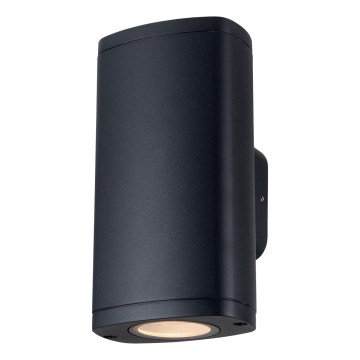 Udendørs væglampe ZEVI 2xGU10/10W/230V IP54 sort