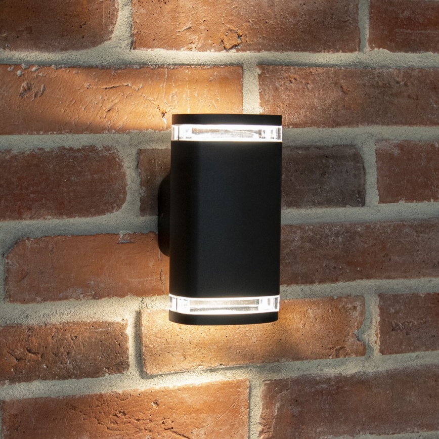 Udendørs væglampe ZEVI 2xGU10/10W/230V IP54 sort