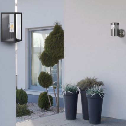 Udendørs væglys MALMO 1xE27/15W/230V antik sort IP44