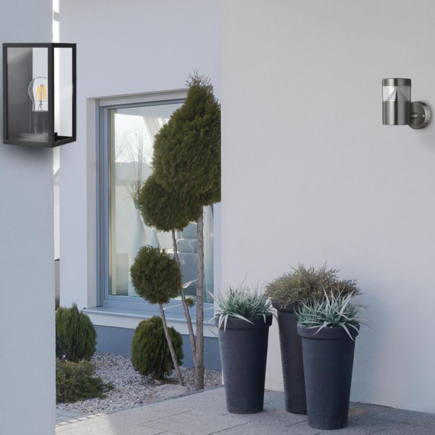 Udendørs væglys MALMO 1xE27/15W/230V antik sort IP44