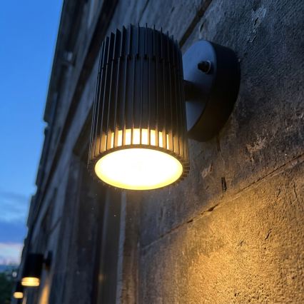 Udendørs vægspotlampe LANTHEA 1xGU10/11W/230V IP44 sort