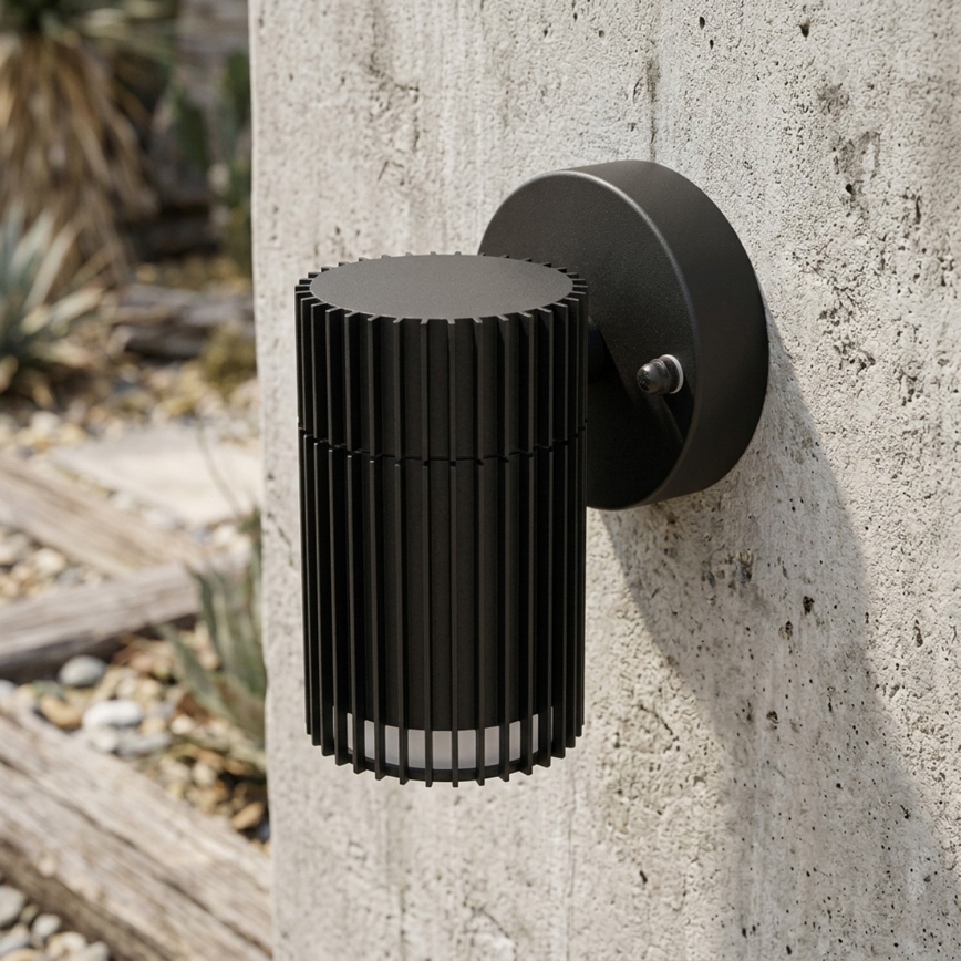 Udendørs vægspotlampe LANTHEA 1xGU10/11W/230V IP44 sort