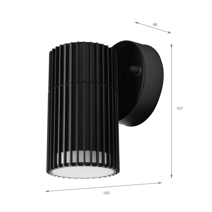 Udendørs vægspotlampe LANTHEA 1xGU10/11W/230V IP44 sort