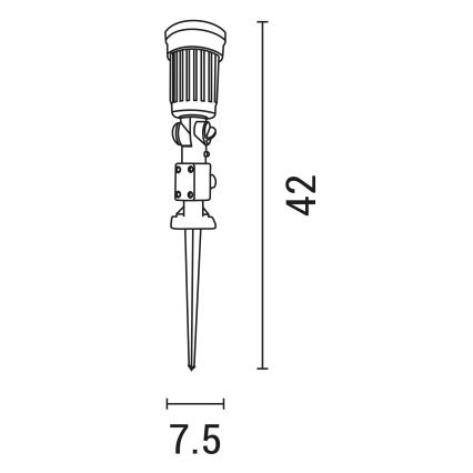 Udendørslampe 1xE27/15W/230V IP44 sort