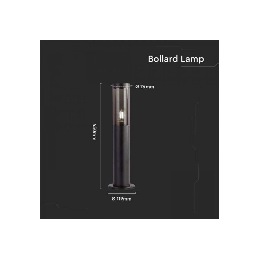 Udendørslampe 1xE27/18W/230V IP44 45 cm