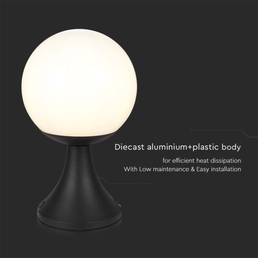 Udendørslampe 1xE27/60W/230V IP44 33 cm sort